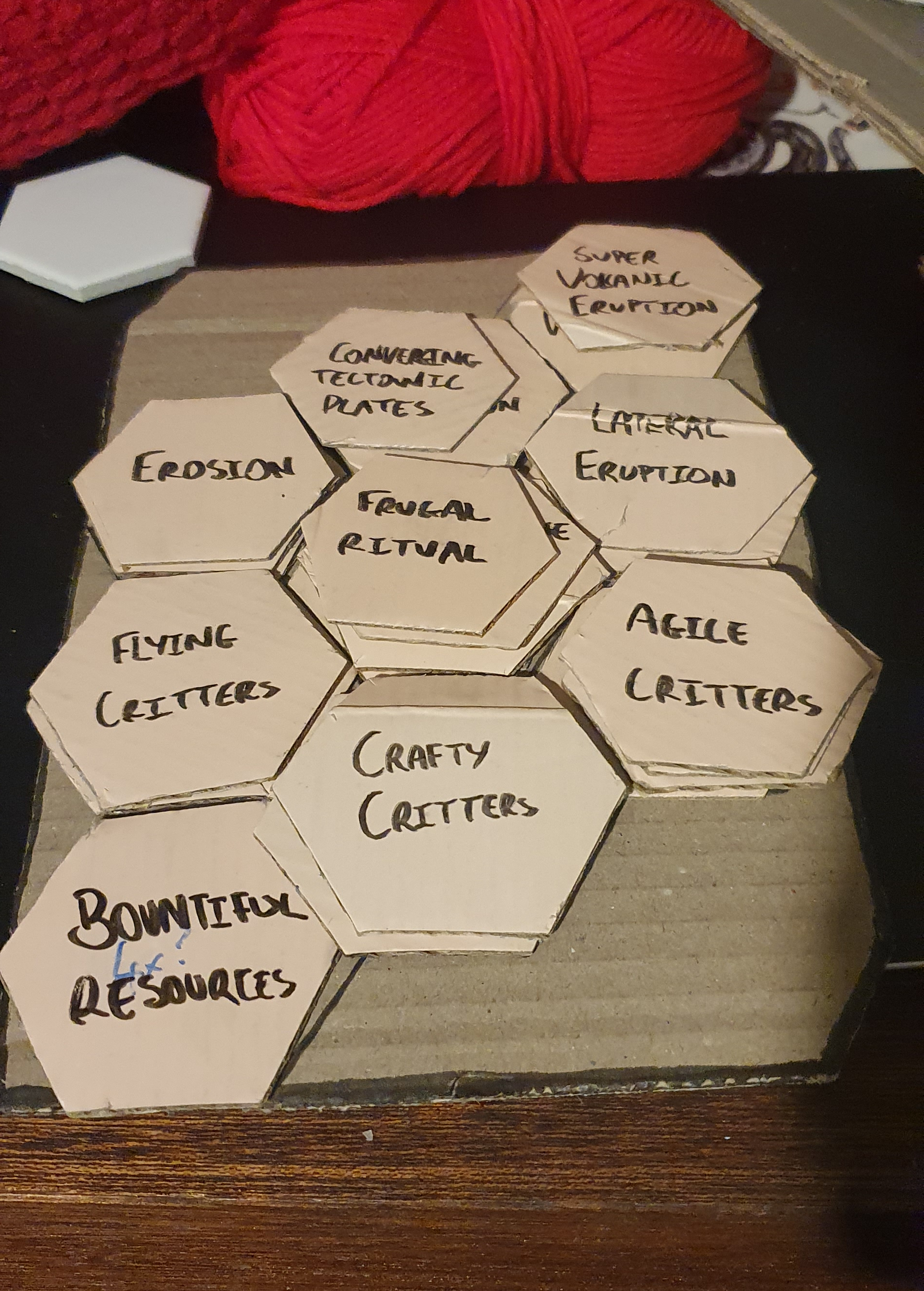 Powers grid with randomly shuffled in powers