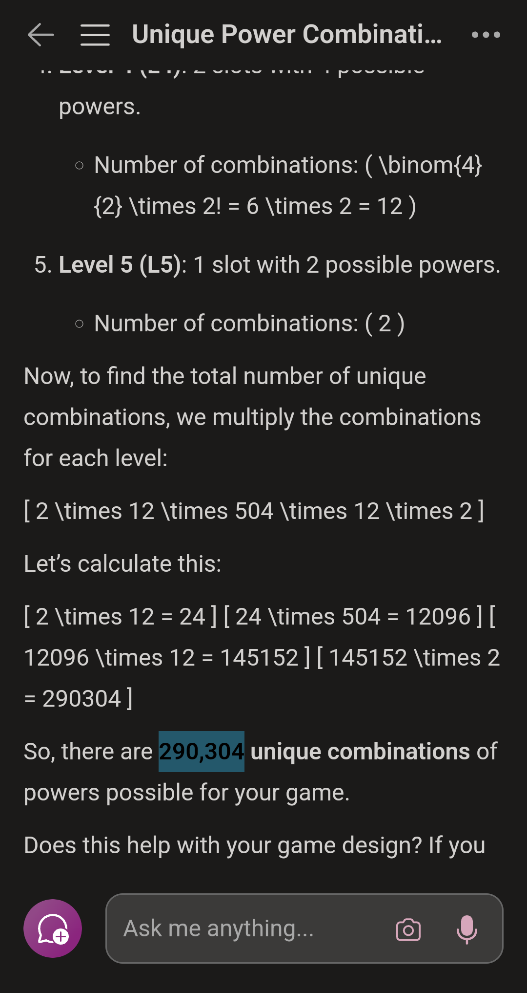 209304 Different possibilities!?
