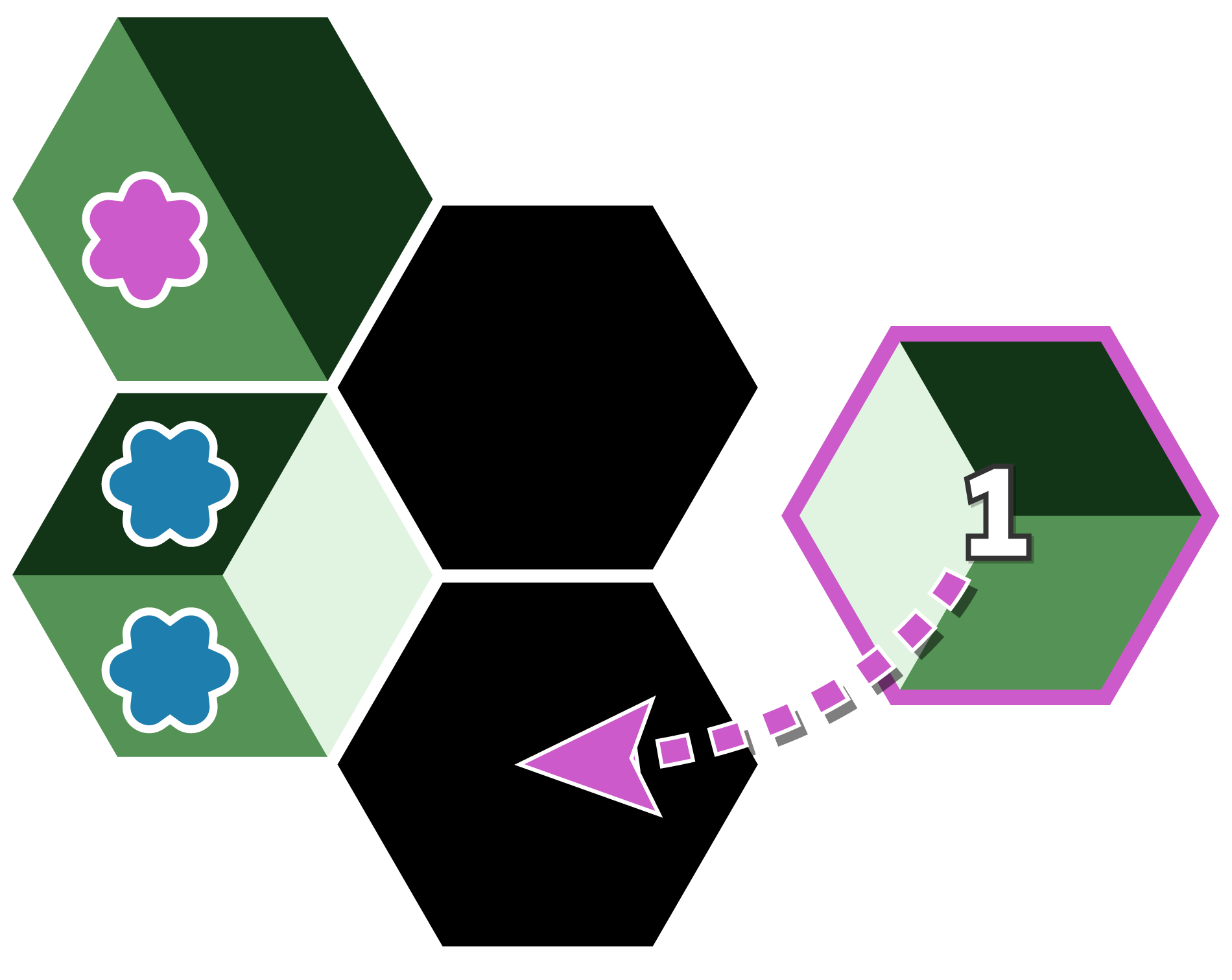 Buy 1 - Place the first tile onto a volcanic soil tile