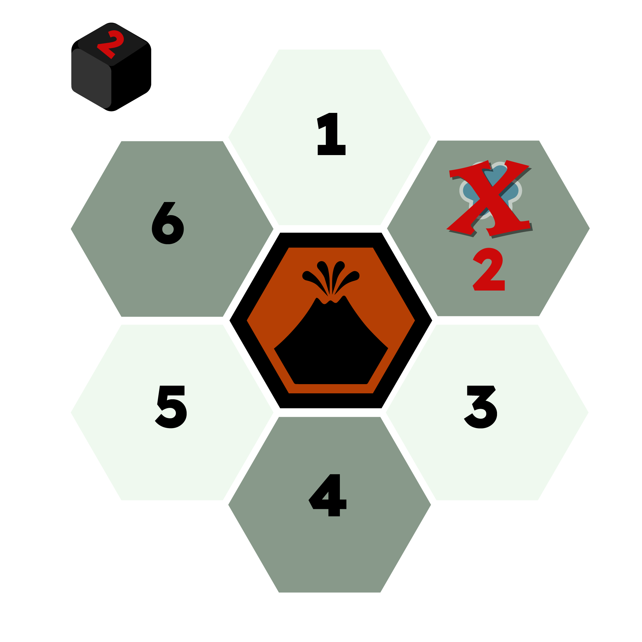 Magma bomb potential target adjacent tiles
