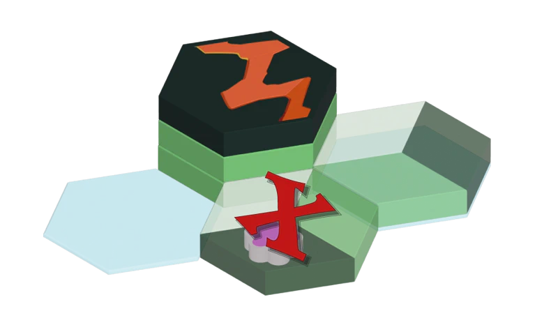 Lava initial target tile rolled by Blue